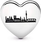 PANDORA Charm "Herz M&uuml;nchen" silber 792015_E035