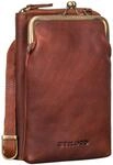 STILORD 'Brea' Echt-Leder Vintage Damen-Geldb&ouml;rse mit Handytasche zum Umh&auml;ngen mit