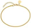 Purelei Flare Fu&szlig;kettchen &ndash; Viereckige Snake-Chain &ndash; Edelstahl vergoldet...