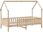 vidaXL Kinderbett, Hausbett mit Rausfallschutz Lattenrost, Spielbett f&uuml;r Jungen