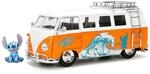 Jada Toys Stitch Auto VW Bus 1961 (19 cm) und Figur (5 cm) - Volkswagen Modellauto