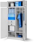 Jan Nowak Aktenschrank, Mehrzweckschrank, Spind Schrank | Geheimfach, 2 Schubladen, 4