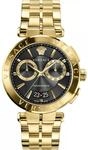 Versace Herrenuhr Analog Quarz mit Edelstahlarmband VE1D02823, Schwarz, Mode