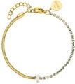 Purelei Fusion Armband &ndash; Zweigeteiltes Design mit Zirkonia-Tenniskette &