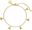 Purelei Filigranes Armband Damen, Edelstahl vergoldet, 7 Anh&auml;nger, inspiriert von