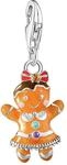THOMAS SABO Lebkuchen-M&auml;dchen Charm Silber Recyceltes 925 Silber, Geschw&auml;rzt,