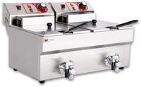 Beeketal 'BTF20B' Doppel Kaltzonen Fritteuse (2 x 9 Liter Volumen f&uuml;r max. 2 x 6