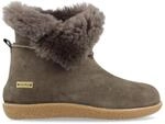 HAFLINGER Lammfell Leder Hausschuhe Lemmi Unisex Stiefel Grau (Anthrazit 04), Gr 44
