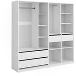 Vicco Kleiderschrank Elmo, Wei&szlig;, 200 x 200 cm 2er Set, f&uuml;r Flexible Aufbewahrung