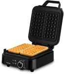 H.Koenig Kompakter Waffelmaker GFX420, 1200 W Leistung, antihaftbeschichtete Platten,
