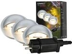 BRILONER - Connect to Shine 12V Gartensystem 3er Set Bodeneinbaustrahler mit
