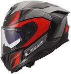 LS2, Integraler Motorradhelm CHALLENGER II VIPER Grey Red, XS