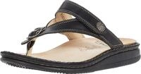 Finn Comfort Alexandria Soft Zehenstegpantoletten schwarz nappaseda (Schwarz,