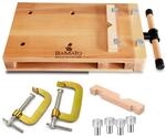 BAMATO Mobile Mini-Hobelbank WORK-530 | Tragbare, platzsparende Werkbank 