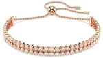 Swarovski Matrix Tennis Armband, Ros&eacute;-vergoldetes Damenarmband im Cupchain-Design