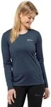 Jack Wolfskin Damen Sky Thermal L/S Wander-Shirt, Midnight Sky, XL EU