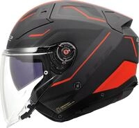 LS2, Jet Motorradhelm INFINITY II VEYRON Black Grey Red, L