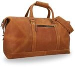 Gusti Leder Weekender Herren Ruben - Reisetasche Herren aus Echtleder in Braun - 36 L