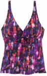 Lascana Damen B&uuml;gel-Tankini-Top schwarz-Bedruckt 40 E