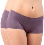 HERMKO 5700 2er Pack Damen Panty aus anschmiegsamer Baumwolle/Elastan, Farbe:Pflaume,