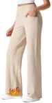 G4Free Thermohose Damen Winter Gef&uuml;ttert Hohe Taille Winterhose Yogahose mit Taschen