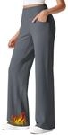 G4Free Thermohose Damen Winter Gef&uuml;ttert Hohe Taille Winterhose Yogahose mit Taschen