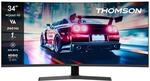 Thomson Gaming Monitor 34 Zoll UWQHD Monitor, 240Hz VA EyeCare Display, 1ms, Adaptive
