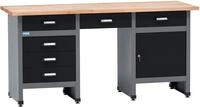 K&uuml;pper Werkbank 12579, 170 x 60 x 84 cm, 6 Schubladen, 1 T&uuml;r, 300 kg...