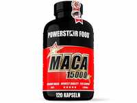Powerstar MACA 15000 | 120 Maca-Kapseln hochdosiert & vegan | Mit reinem