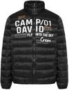 Camp David Herren Leichte Steppjacke mit Logo Print Black, Xxl