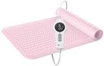 BR Bringer&reg; Infrarot Heizkissen 90 x 50 cm 6 Heizstufen Rosa | Weiches Flanell