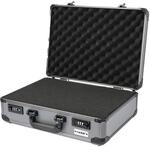 HMF 14402-02 Alu Fotokoffer, Waffenkoffer mit Rasterschaumstoff | 46 x 33 x 15 cm
