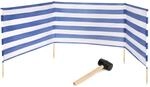 Garronda 4 m Windschutz Strand mit Gummihammer GAEX001 Streifen