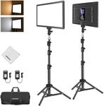 NEEWER 13" LED Panel Videolicht Fotografie Videoleuchte Set mit Stativ Stand &