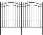 vidaXL Gartenzaun Woerden mit Speerspitze Schwarz 240 x 150 cm Stahl