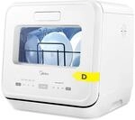 Midea Mini Geschirrsp&uuml;ler mit Wassertank, Freistehend Tischgeschirrsp&uuml;ler mit 6+3