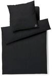 Joop! Bettw&auml;sche Soft Stripes 45003 09 Stone Flanell Schwarz Grau Linien Nadel