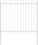 vidaXL Gartenzaun 4 pcs Grau 6,8 x 1,2 m Pulverbeschichteter Stahl, Garten und
