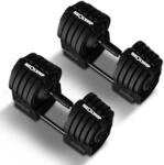 NEOLYMP 2er Set Kurzhantel verstellbar (2-40 kg mit 16 Gewichtsstufen) platzsparendes