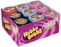 HUBBA BUBBA Sortimentskarton, Rolle Mega Lang, Triple Mix/Fancy/Fruit/Cola/Erdbeere,