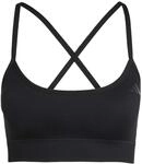 adidas Damen Workout Essentials Knit Light Support Padded Bra, Black, S