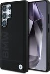 CG MOBILE BMW Leather Big Wordmark H&uuml;lle f&uuml;r Samsung Galaxy S25 Ultra Schwarz