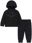 Nike Kinder N Nsw Tech Fleece Fz Set, Black, 2/3 Jahre