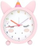 Depesche 13527 Ylvi - Wecker in Rosa f&uuml;r Kinder, mit Einhorn Motiv und Ohren und