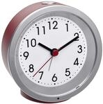 TFA Dostmann Wecker analog, 60.1034.05, ohne Ticken, mit Hintergrundbeleuchtung, rot,