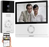 Somikon Videoklingel: Full-HD-Video-T&uuml;rsprechanlage mit 17,8-cm-Touchscreen (7"),