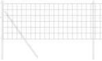 vidaXL Eurozaun 0,6 x 50 m PVC-beschichtetes Eisen Grau