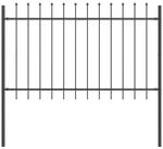 vidaXL Gartenzaun Woerden Grau 1,7 x 1 m Pulverbeschichteter Stahl, Garten &