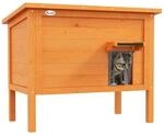 PawHut Katzenhaus aus Holz Winterfest wasserdicht Katzenh&uuml;tte mit Asphaltdach...