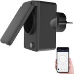 Luminea Home Control WLAN Aussensteckdose: Smarte WLAN-Outdoor-Steckdose,